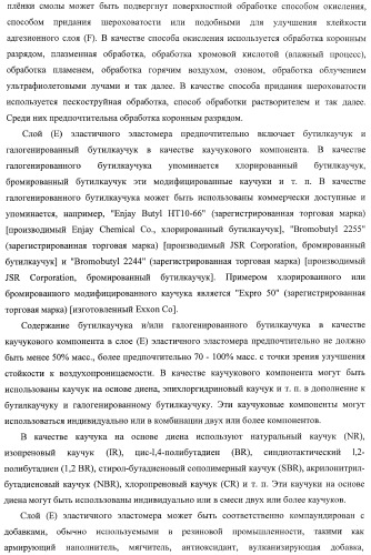 Слоистая основа и способ ее изготовления, а также внутренняя оболочка пневматической шины и пневматическая шина (патент 2406617)