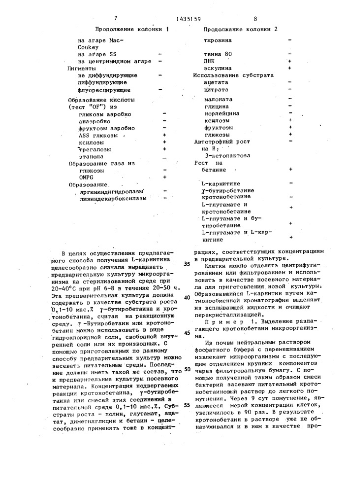 Способ получения l-карнитина (патент 1435159)