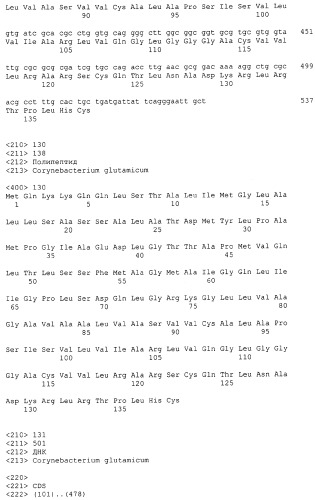 Гены corynebacterium glutamicum, кодирующие белки резистентности и толерантности к стрессам (патент 2303635)