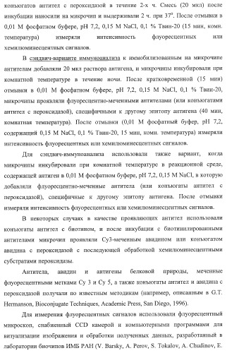 Биологический микрочип для множественного параллельного иммунологического анализа соединений и способы иммуноанализа, в которых он используется (патент 2363955)