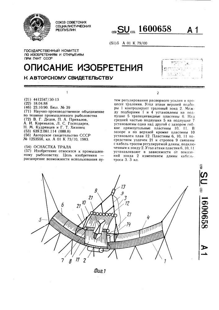 Схема рыболовного трала