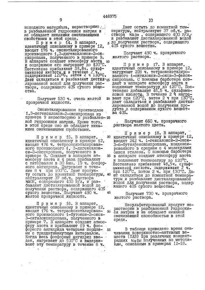 Способ получения поверхностноактивного вещества (патент 446975)