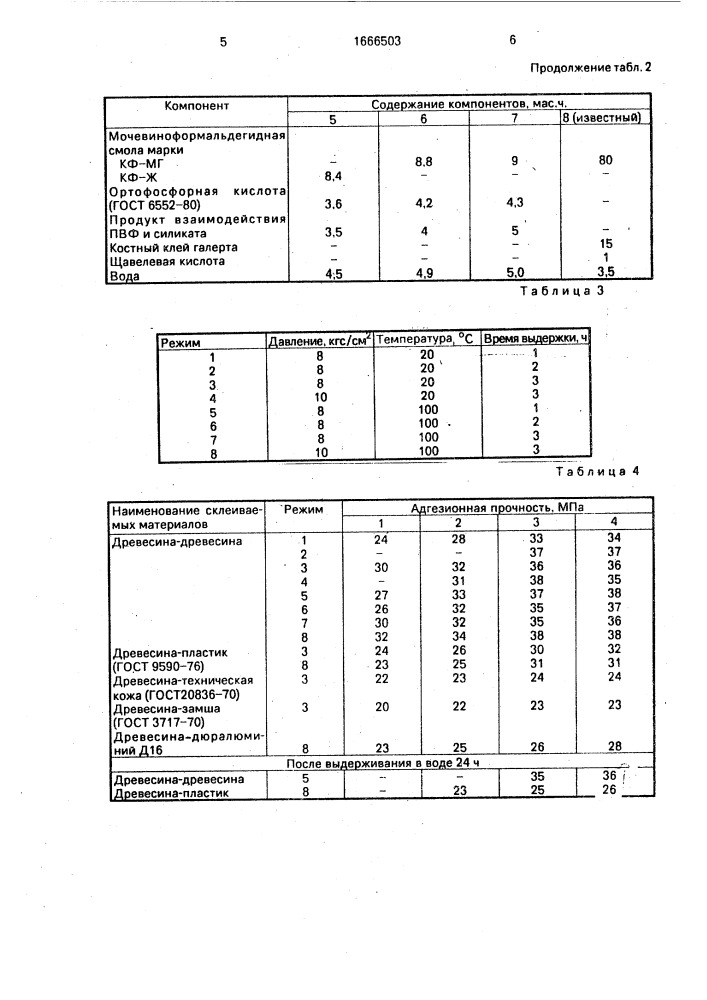 Клеевая композиция (патент 1666503)