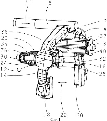 Коромысловое устройство переключения передач для ступенчатой коробки передач (патент 2401392)