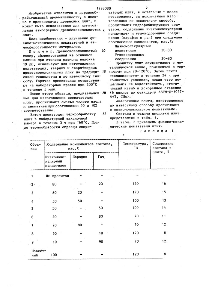 Состав для пропитки древесных материалов (патент 1298080)