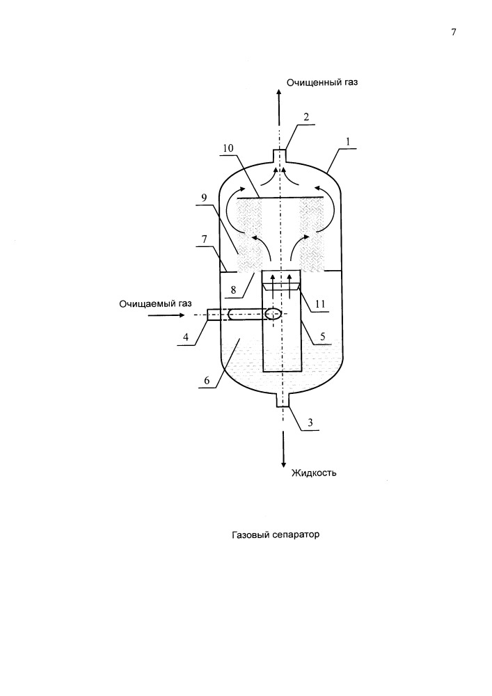 Сепаратор для очистки газа от капельной жидкости (патент 2660844)