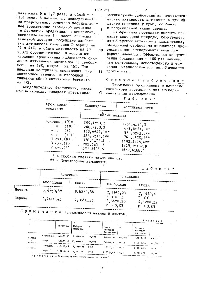 Ингибитор протеолиза (патент 1581321)