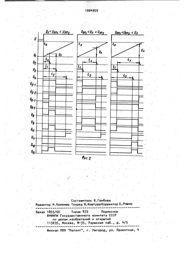 Устройство сравнения (патент 1004959)