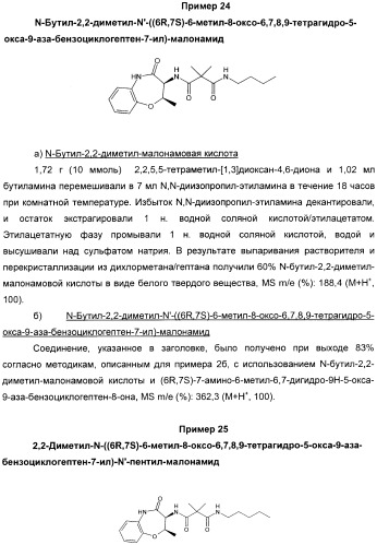 Производные малонамида в качестве ингибиторов гамма-секретазы для лечения болезни альцгеймера (патент 2402538)