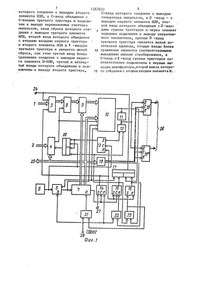 Многоканальный преобразователь код-частота (патент 1267621)