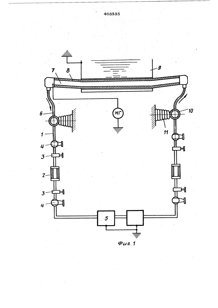Способ испытания изоляции полых стержневых обмоток электрических машин с жидкостным охлаждением (патент 468335)