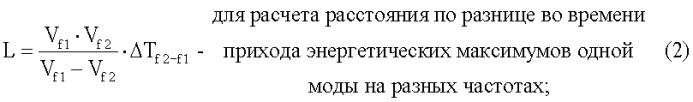 Способ определения расстояния между преобразователем и источником акустической эмиссии (патент 2397490)