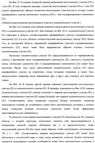 Слоистый блок оптического элемента и способ его изготовления, подсветка и жидкокристаллическое устройство отображения (патент 2421658)