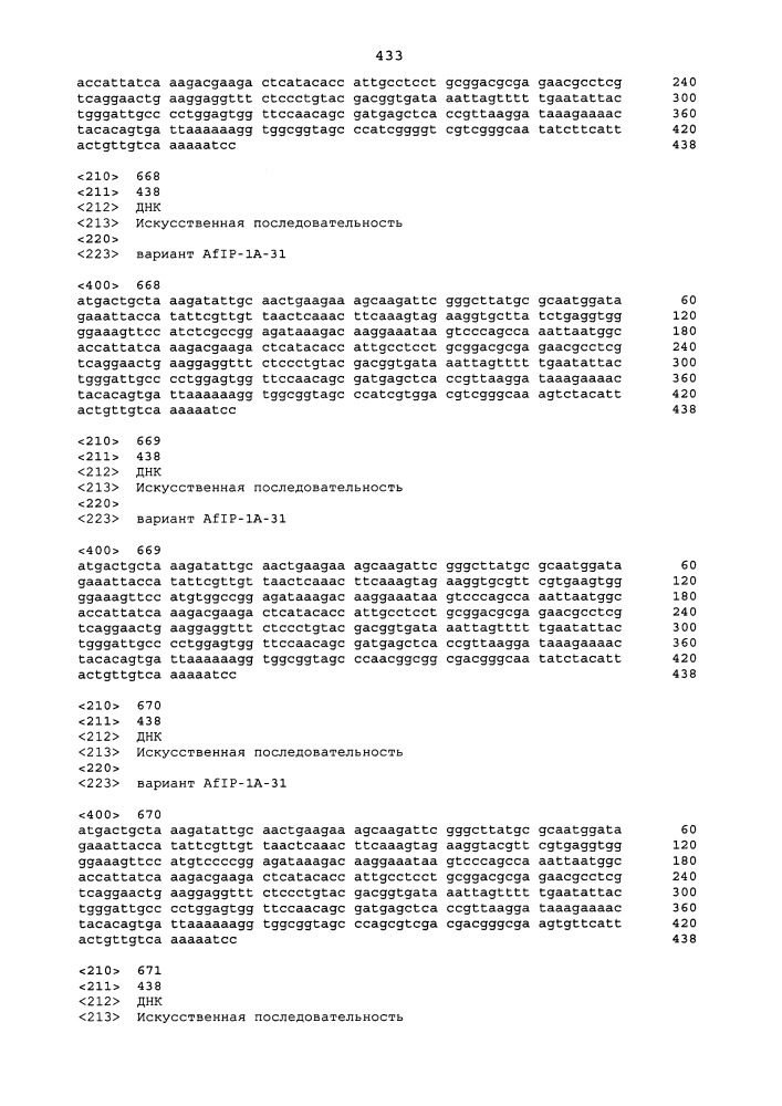 Новые инсектицидные белки и способы их применения (патент 2666914)