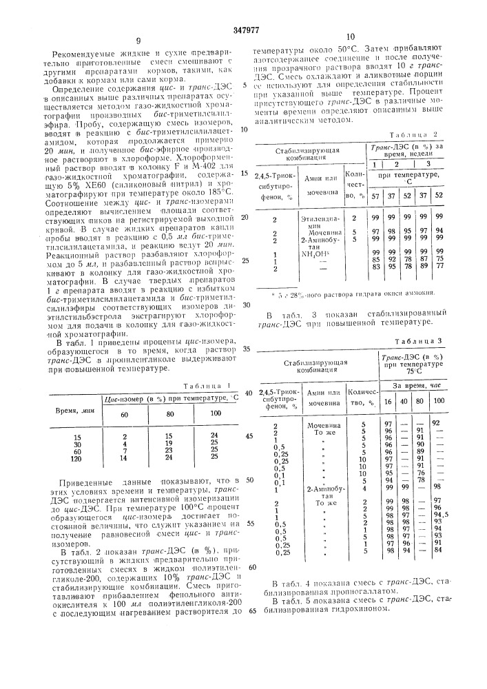 Препарат для ингибирования изомеризации гр.дяс- диэтилстильбэстрола в z/яс-изомер (патент 347977)