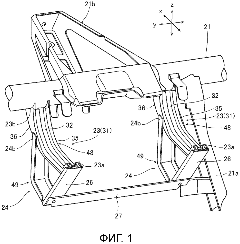Устройство для защиты коленей для транспортного средства (патент 2642206)