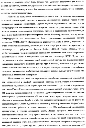 Потолочные сухие спринклерные системы и способы пожаротушения в складских помещениях (патент 2430762)