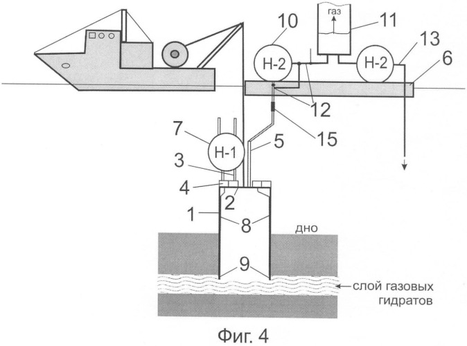 Способ добычи газа из газовых гидратов донных отложений (патент 2412337)