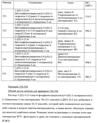 Производные диазепана в качестве модуляторов хемокиновых рецепторов (патент 2439065)