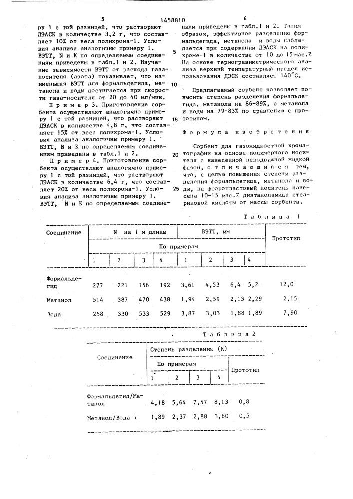 Сорбент для газожидкостной хроматографии (патент 1458810)