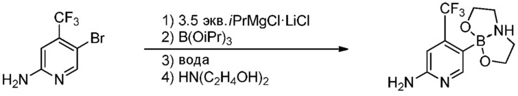 Усовершенствованный способ получения 5-(2,6-ди-4-морфолинил-4-пиримидинил)-4-трифторметилпиридин-2-амина (патент 2646760)