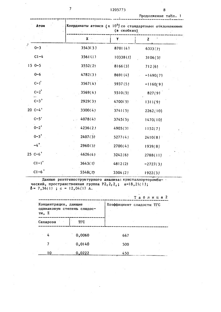 Способ получения кристаллической безводной 4,1,6-трихлор-4, 1,6-тридеоксигалактосахарозы (патент 1205773)