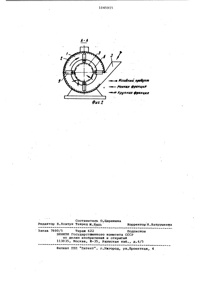 Молотковая дробилка (патент 1045915)