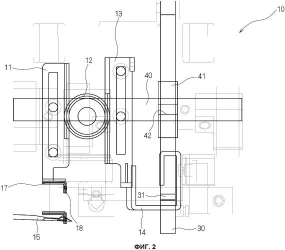 Продевающее устройство для нижнего петлителя швейной машины (патент 2571257)