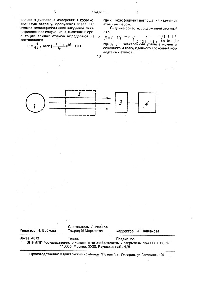 Способ определения ориентации спинов атомов (патент 1693477)