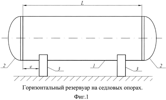 Горизонтальный резервуар на седловых опорах (патент 2530957)