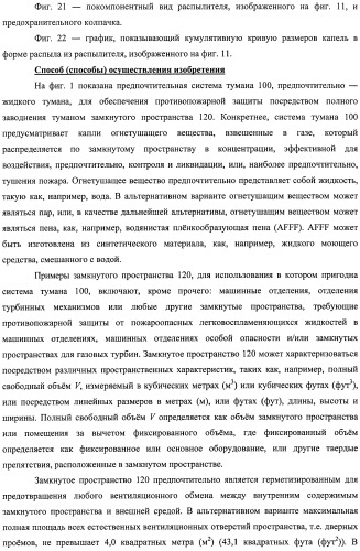 Устройство, системы и способы противопожарной защиты для воздействия на пожар посредством тумана (патент 2476252)