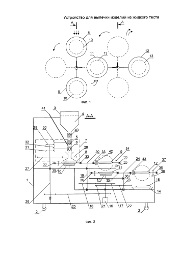 Устройство для выпечки изделий из жидкого теста (патент 2587848)