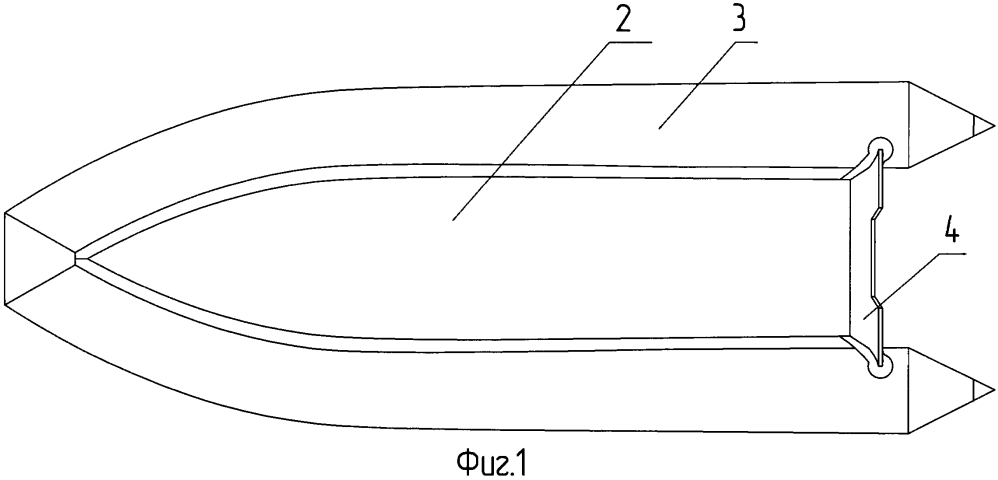Складная лодка класса rib с надувным днищем (патент 2599107)