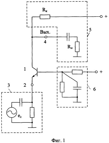 Высокочастотный усилитель на транзисторе по схеме с общей базой (патент 2365028)