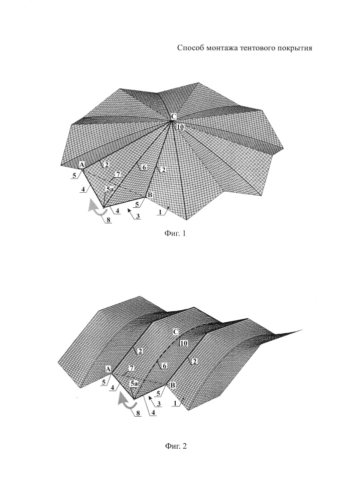 Способ монтажа тентового покрытия (патент 2632722)