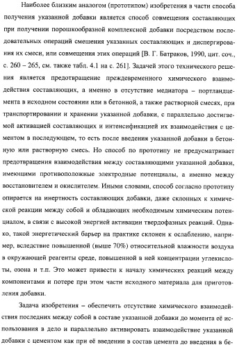 Добавка к цементу, смеси на его основе и способ ее получения (варианты) (патент 2441853)