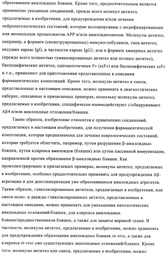 Антитела к амилоиду бета 4, имеющие гликозилированную вариабельную область (патент 2438706)