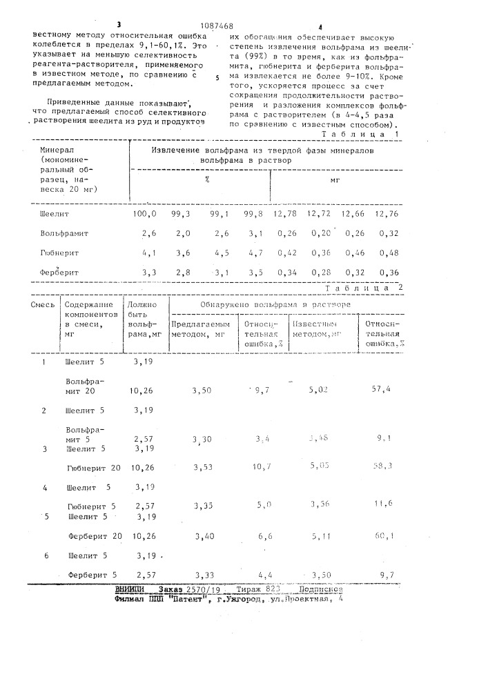 Способ выделения шеелита из руд и продуктов их переработки (патент 1087468)