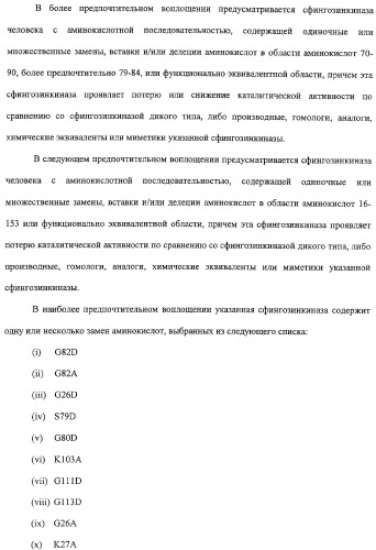 Сфингозинкиназа (варианты), нуклеиновая кислота, ее кодирующая (варианты), и их применение (патент 2326945)