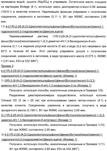 Производные фенэтаноламина для лечения респираторных заболеваний (патент 2332400)