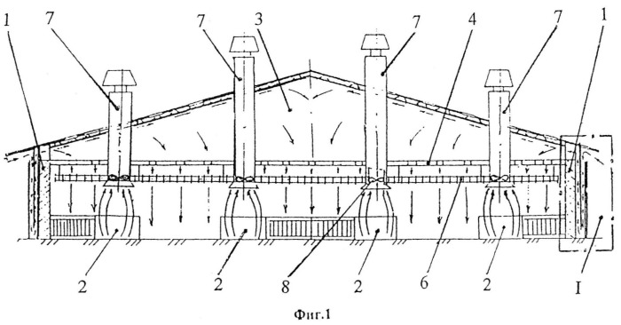 Система вентиляции животноводческого помещения (патент 2537868)