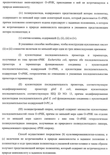 Система экспрессии компонентов ортогональной трансляции в эубактериальной клетке-хозяине (патент 2467069)