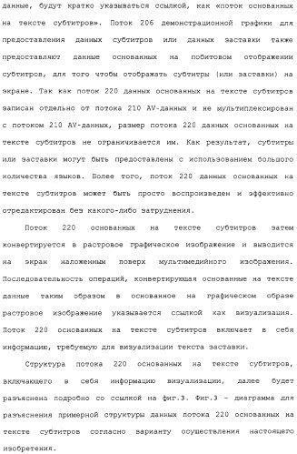 Носитель для хранения информации, записывающий поток основанных на тексте субтитров, устройство и способ, его воспроизводящие (патент 2324988)