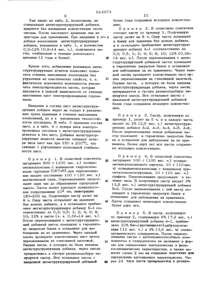 Электропроводящая пастообразная композиция (патент 514873)