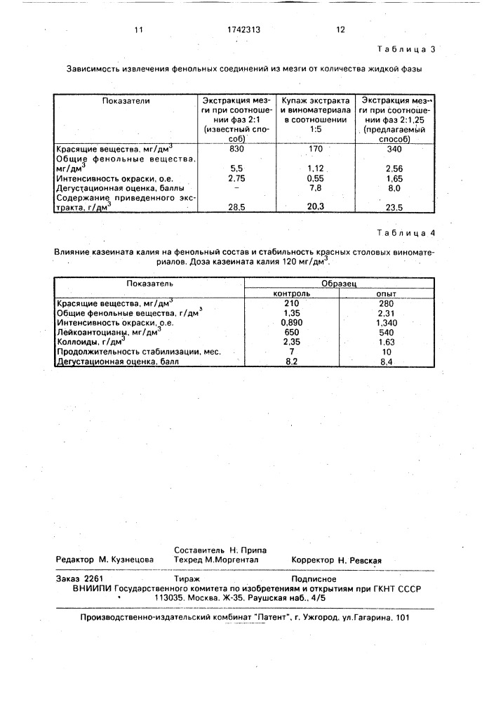 Способ производства красных и розовых столовых вин (патент 1742313)
