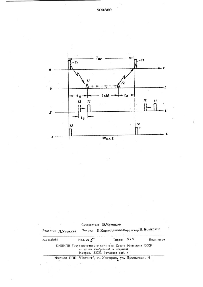 Устройство для привязки шкал прос-транственно разнесенных эталонов вре-мени (патент 509859)