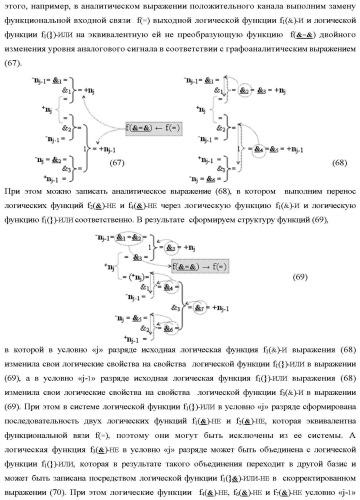 Способ преобразования позиционно-знаковых аргументов &#177;[nj]f(+/-) в структуру аргументов &#177;[nj]f(+/-)min с минимизированным числом активных аргументов и функциональная структура для его реализации (варианты русской логики) (патент 2417432)