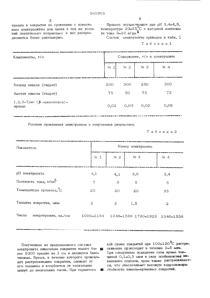 Электролит никелирования (патент 541901)