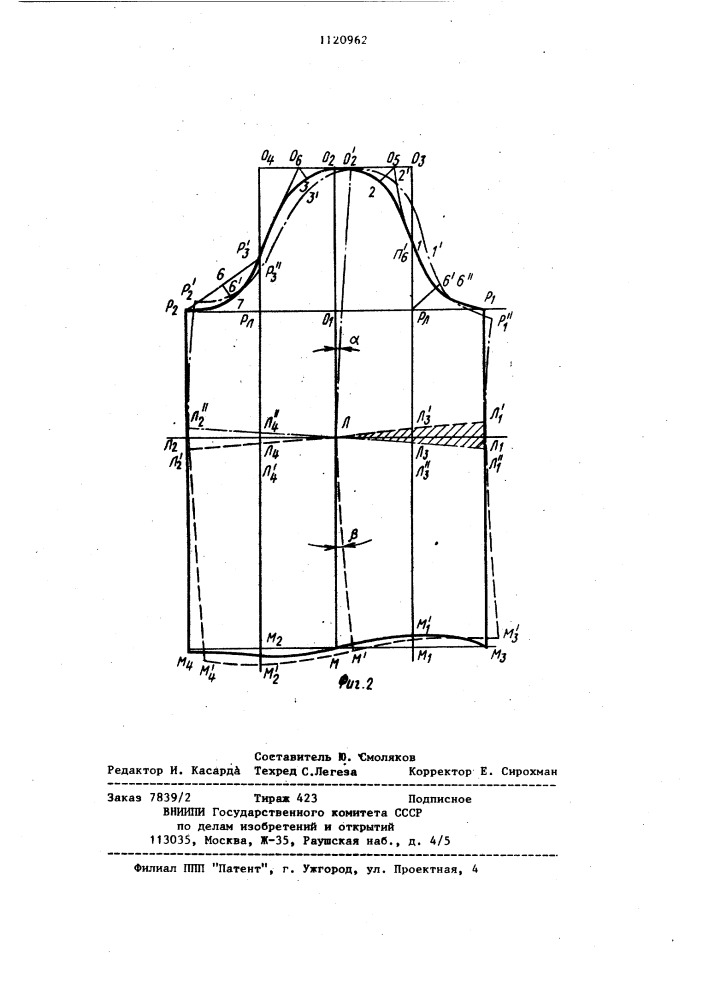 Способ построения шаблона рукава (патент 1120962)