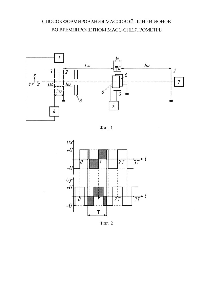 Способ формирования массовой линии ионов во времяпролетном масс-спектрометре (патент 2644578)